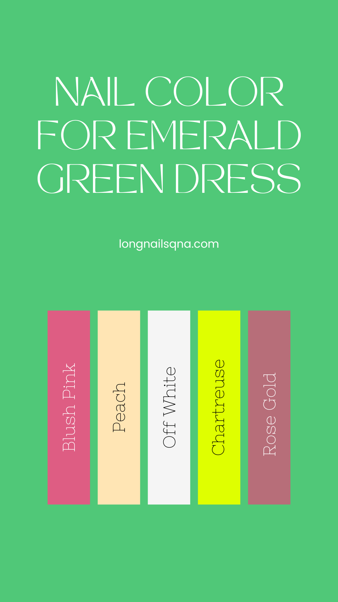 Nail Color for Emerald Green Dress