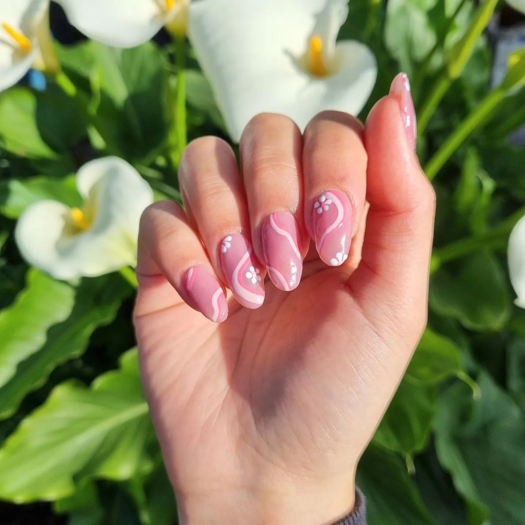 Pink Nail Art