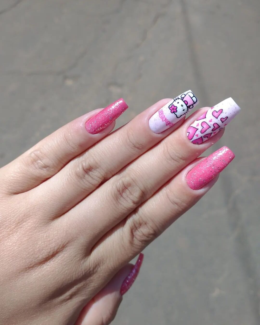 Pink Nail Art