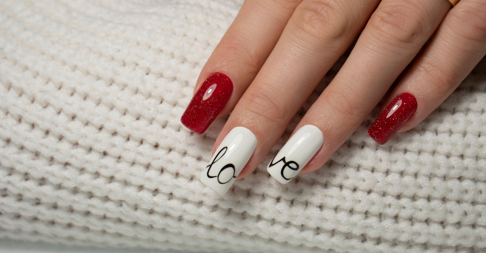 42 Cute Valentine's Day Nails for 2022 : LV Soft Pink French Tips + Hearts