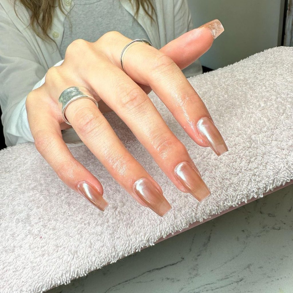 How to Get Hailey Bieber’s Chocolate Glazed Donut Nails?