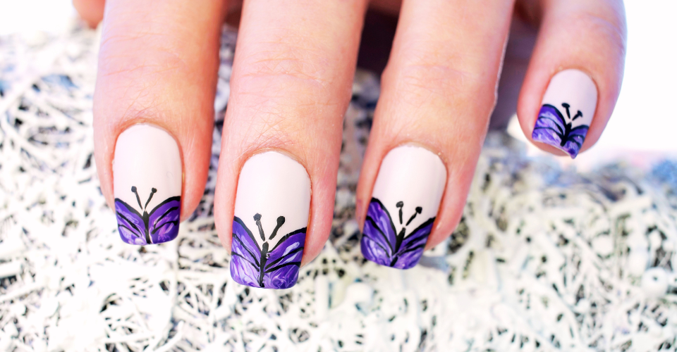 butterfly nail art