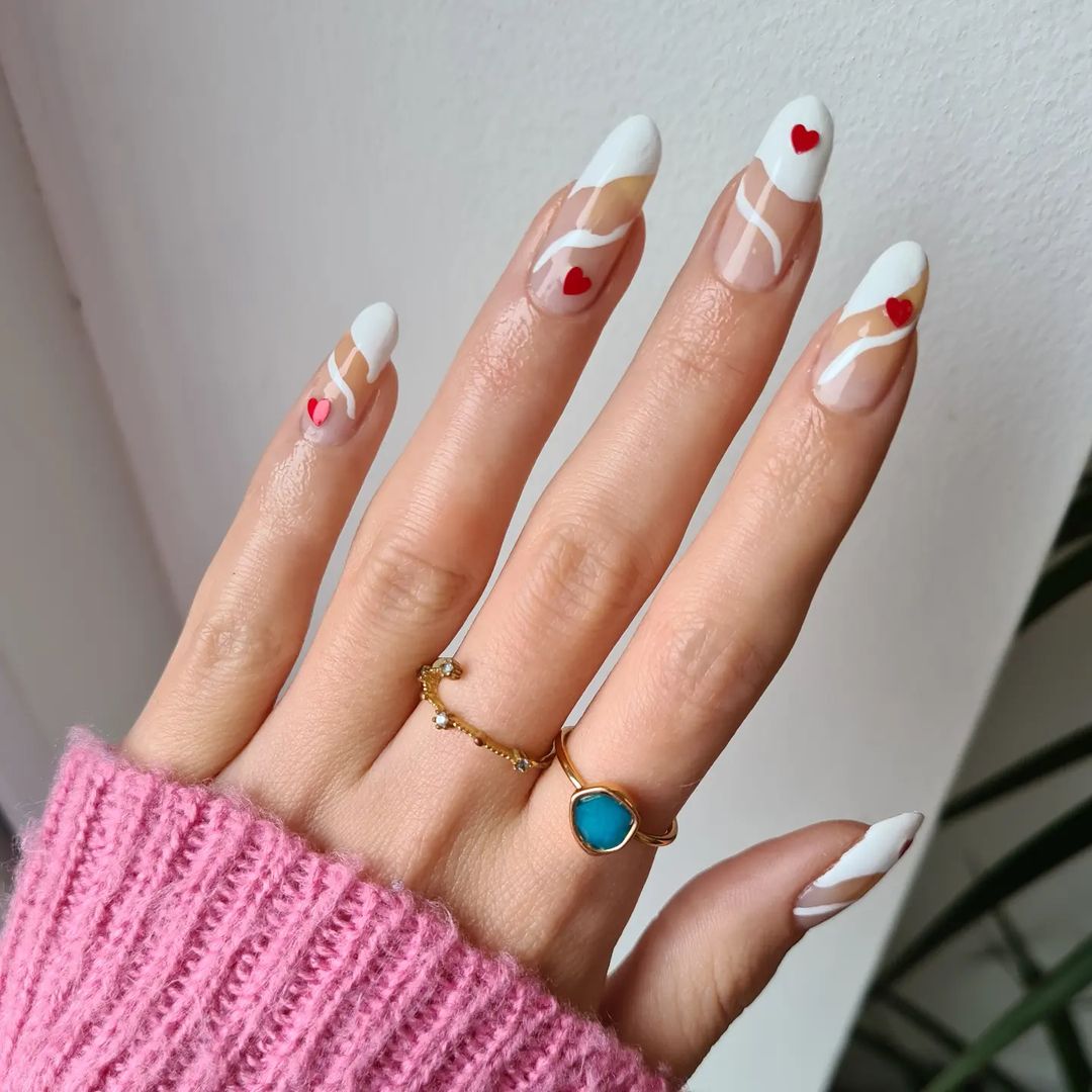 white nail art