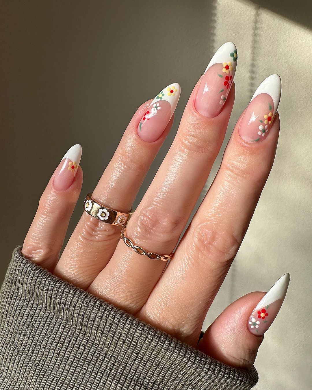 white nail art