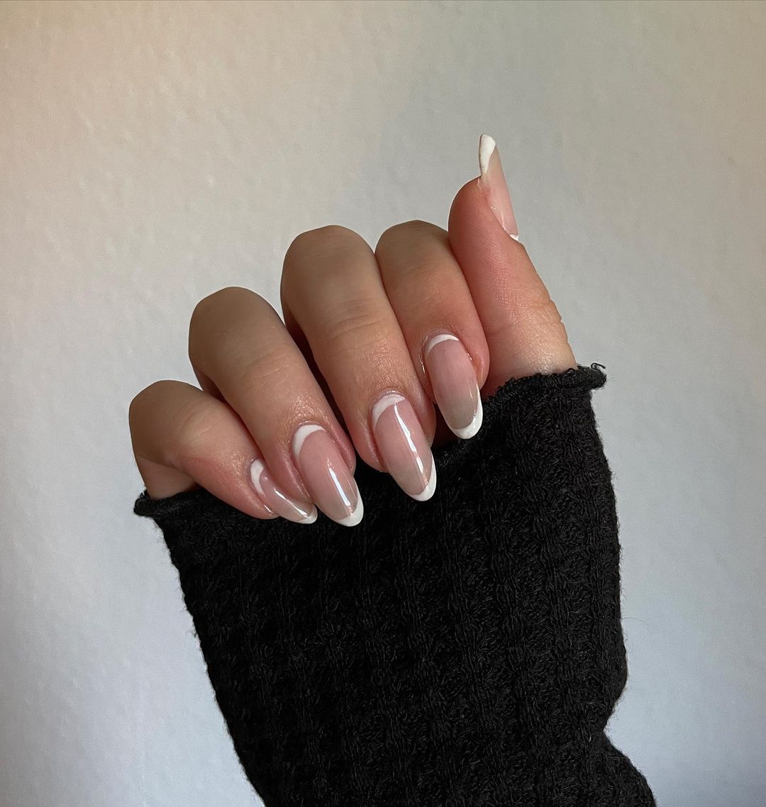 white nail art